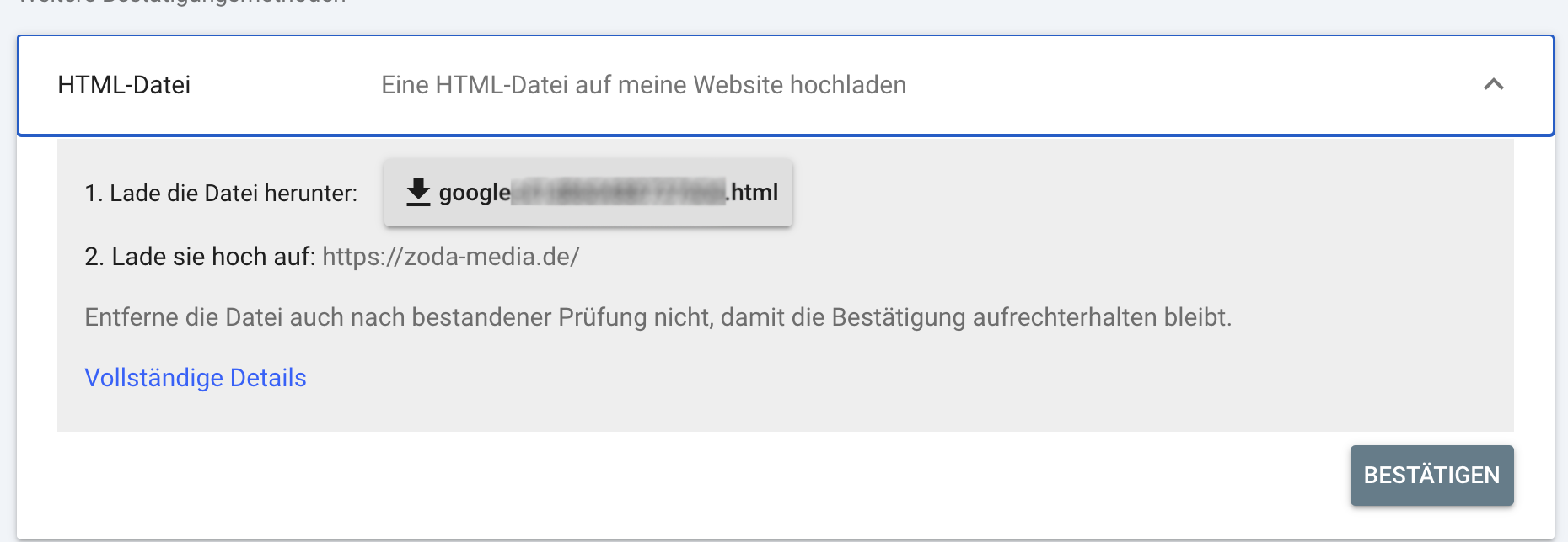 gsc html tag einrichtung